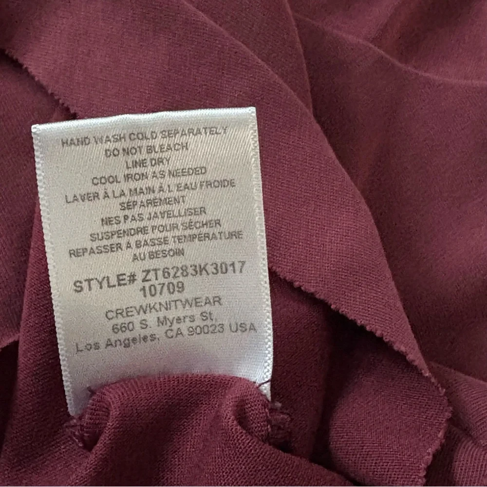 H.I.P. HIP Women's Size 3X Top Tunic Sleeveless Tank Asymmetric Burgundy - Picture 11 of 11